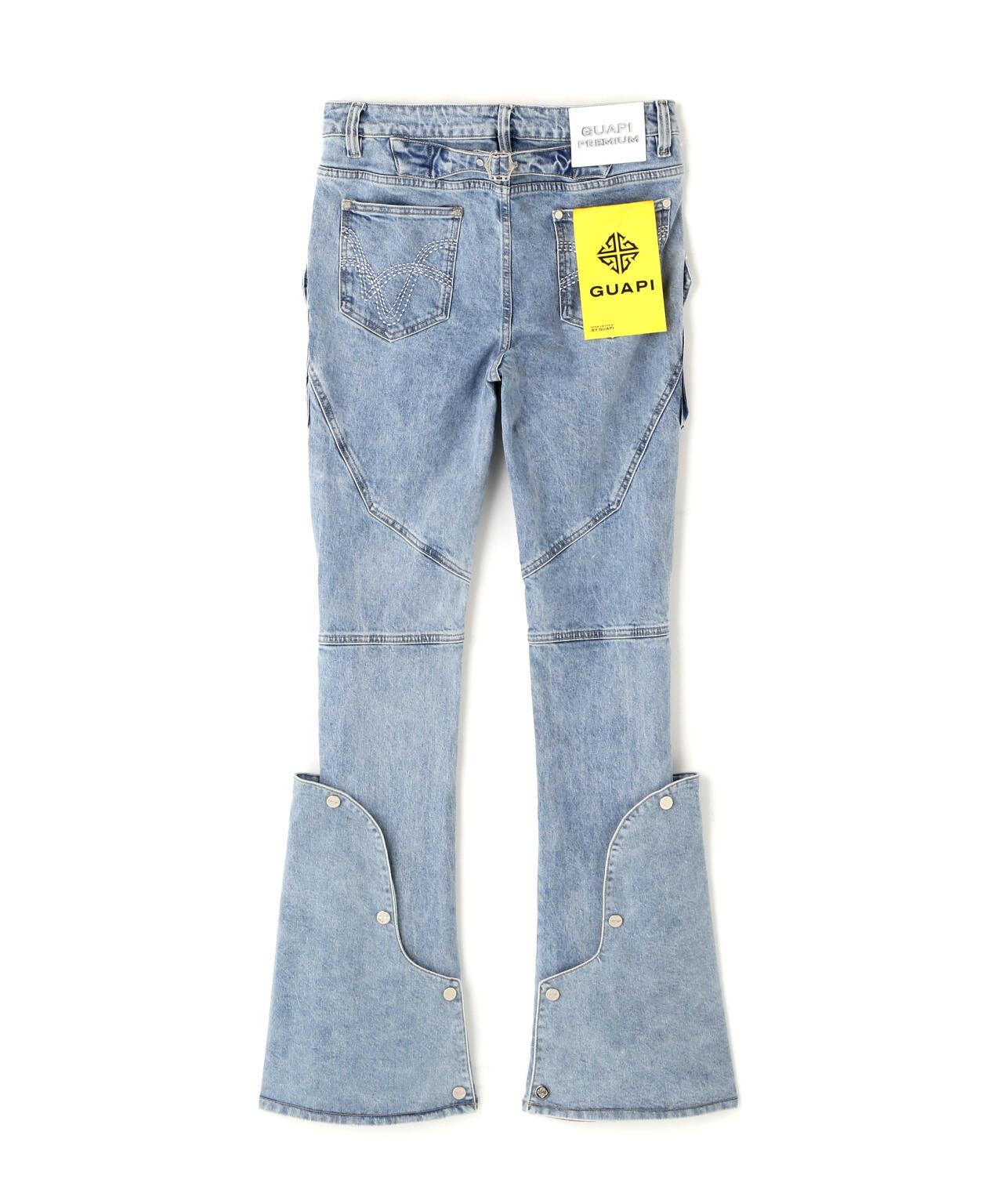 GUAPI Aqua Blue Coffin Arc Denim 牛仔褲