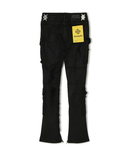 GUAPI Black Coffin Arc Leather Pant 皮褲
