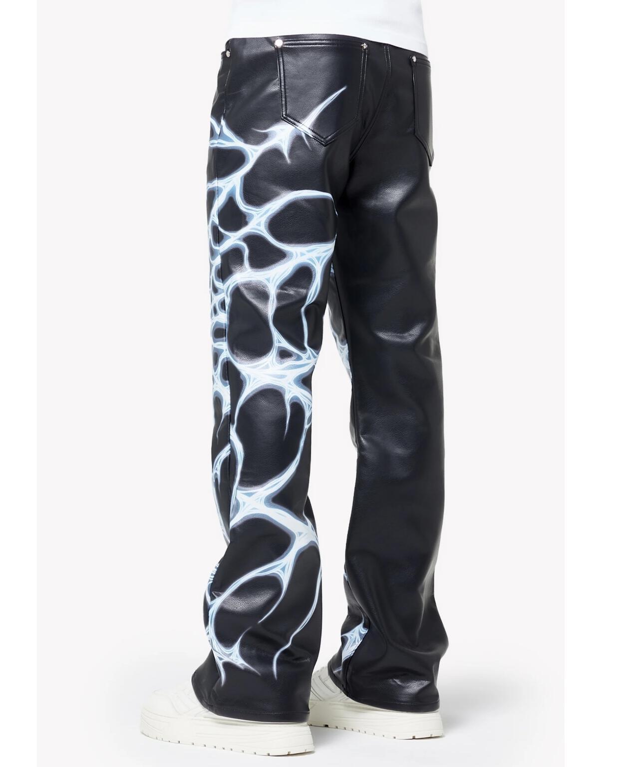 GUAPI グアピ Chrome Web Leather Pant 皮褲