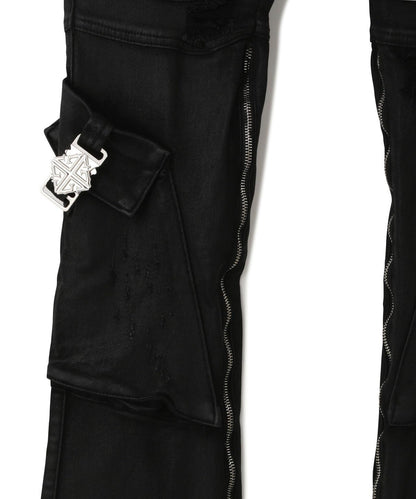 GUAPI Black Coffin Arc Leather Pant 皮褲
