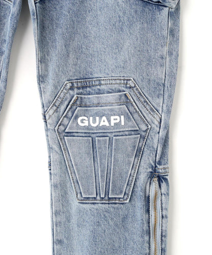 GUAPI Aqua Blue Coffin Arc Denim 牛仔褲