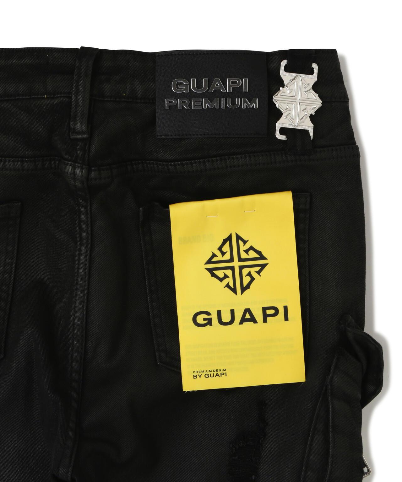 GUAPI Black Coffin Arc Leather Pant 皮褲