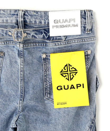 GUAPI Aqua Blue Coffin Arc Denim 牛仔褲