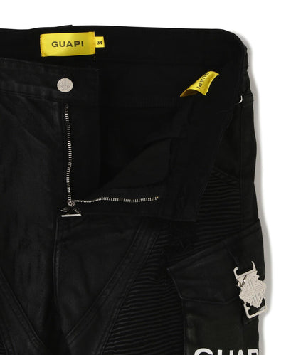 GUAPI Black Coffin Arc Leather Pant 皮褲