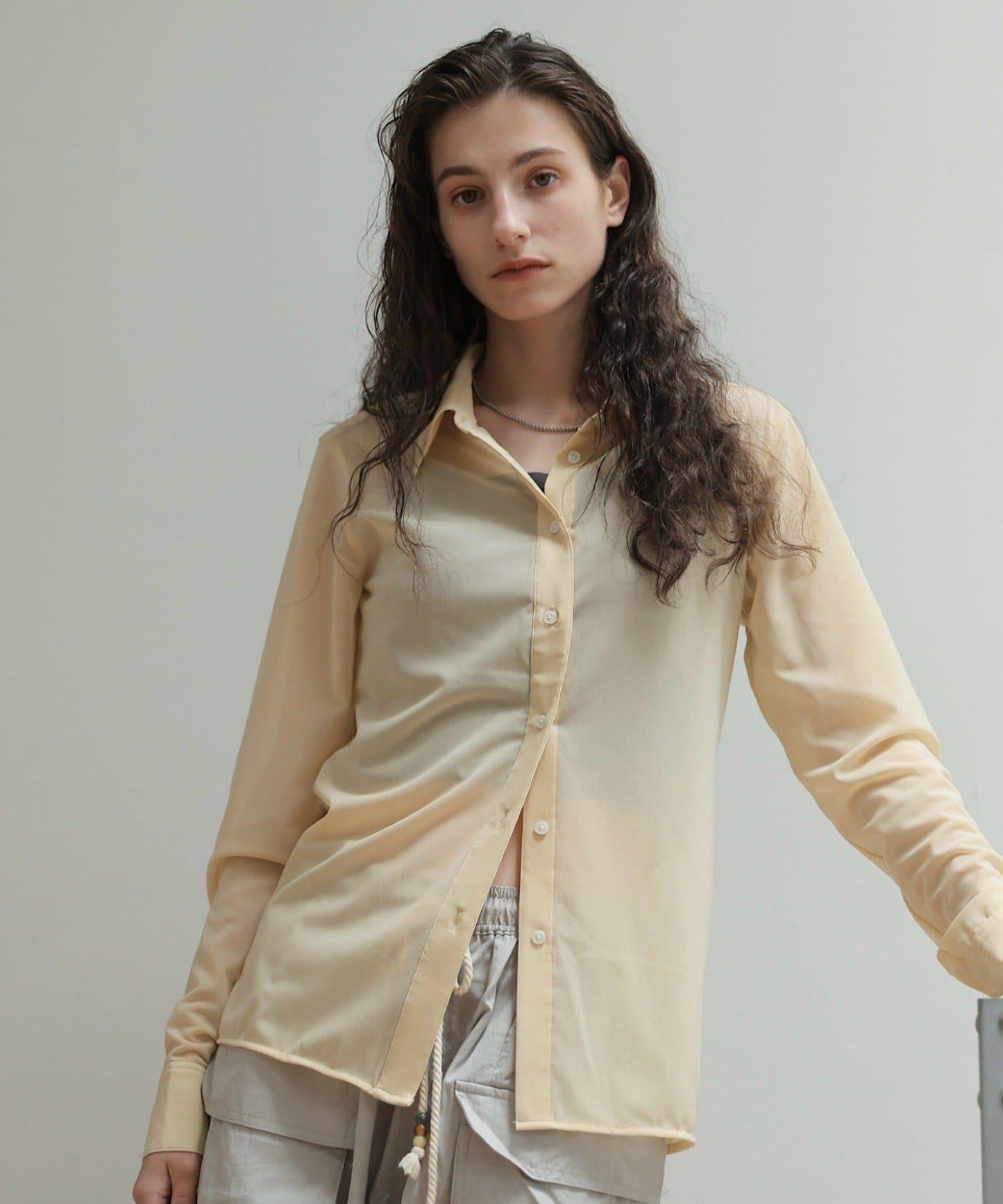 薄紗透視設計 TULLE SHEER SHIRT 襯衫