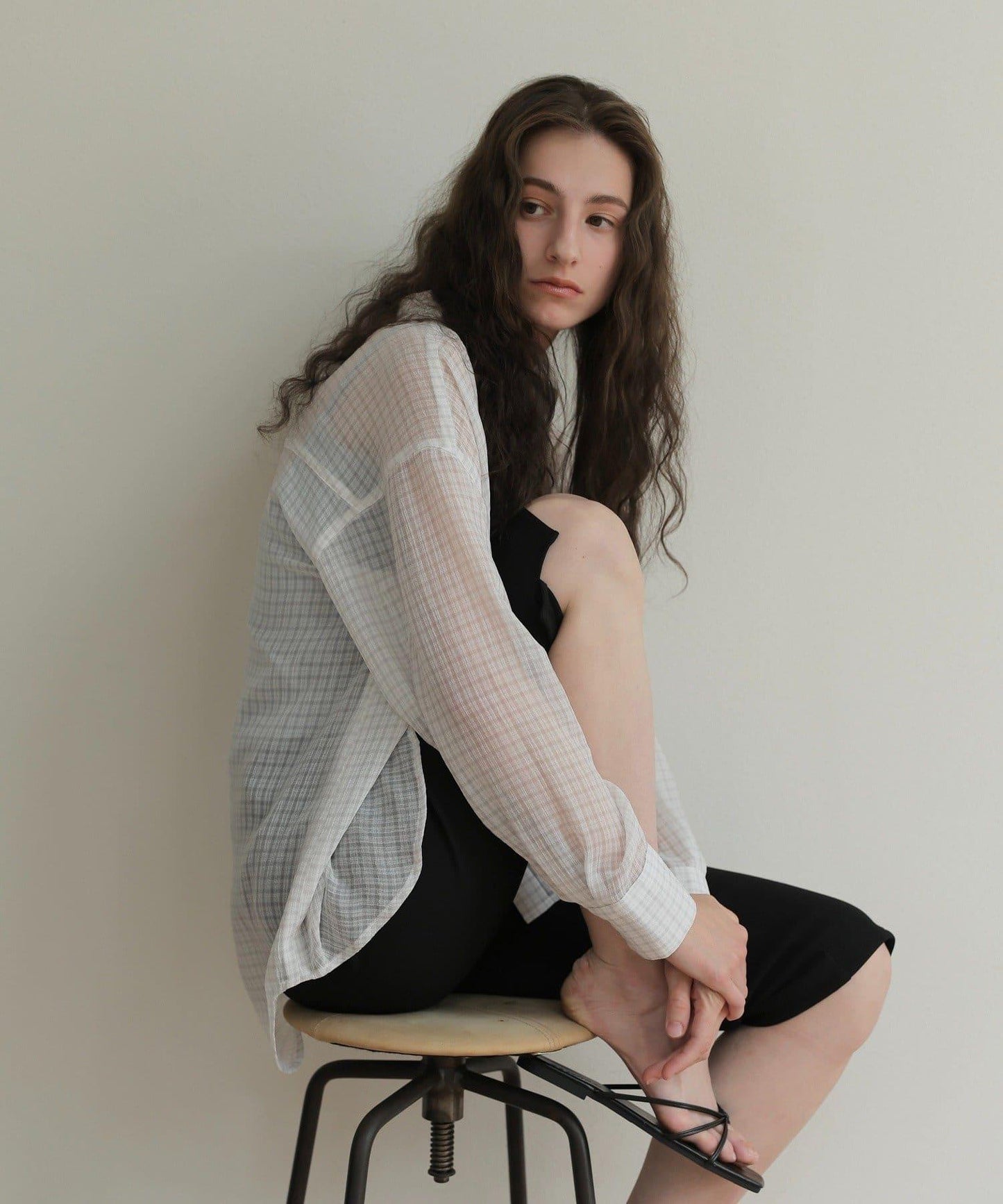 CINAMOD CHECK SHEER SHIRT 襯衫