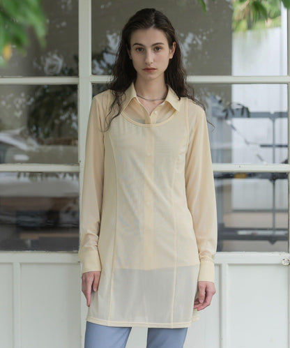 紗質透感連衣裙 CINAMOD TULLE SHEER ONE-PIECE