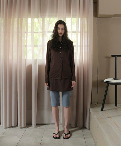 薄紗透視設計 TULLE SHEER SHIRT 襯衫