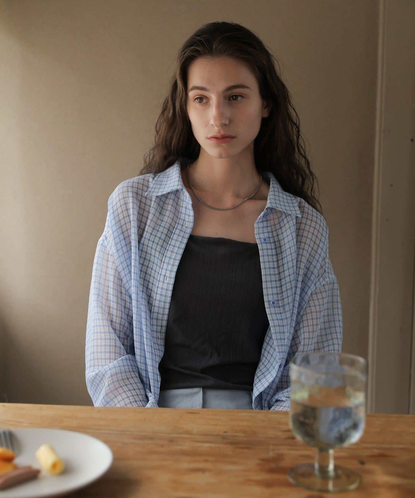 CINAMOD CHECK SHEER SHIRT 襯衫