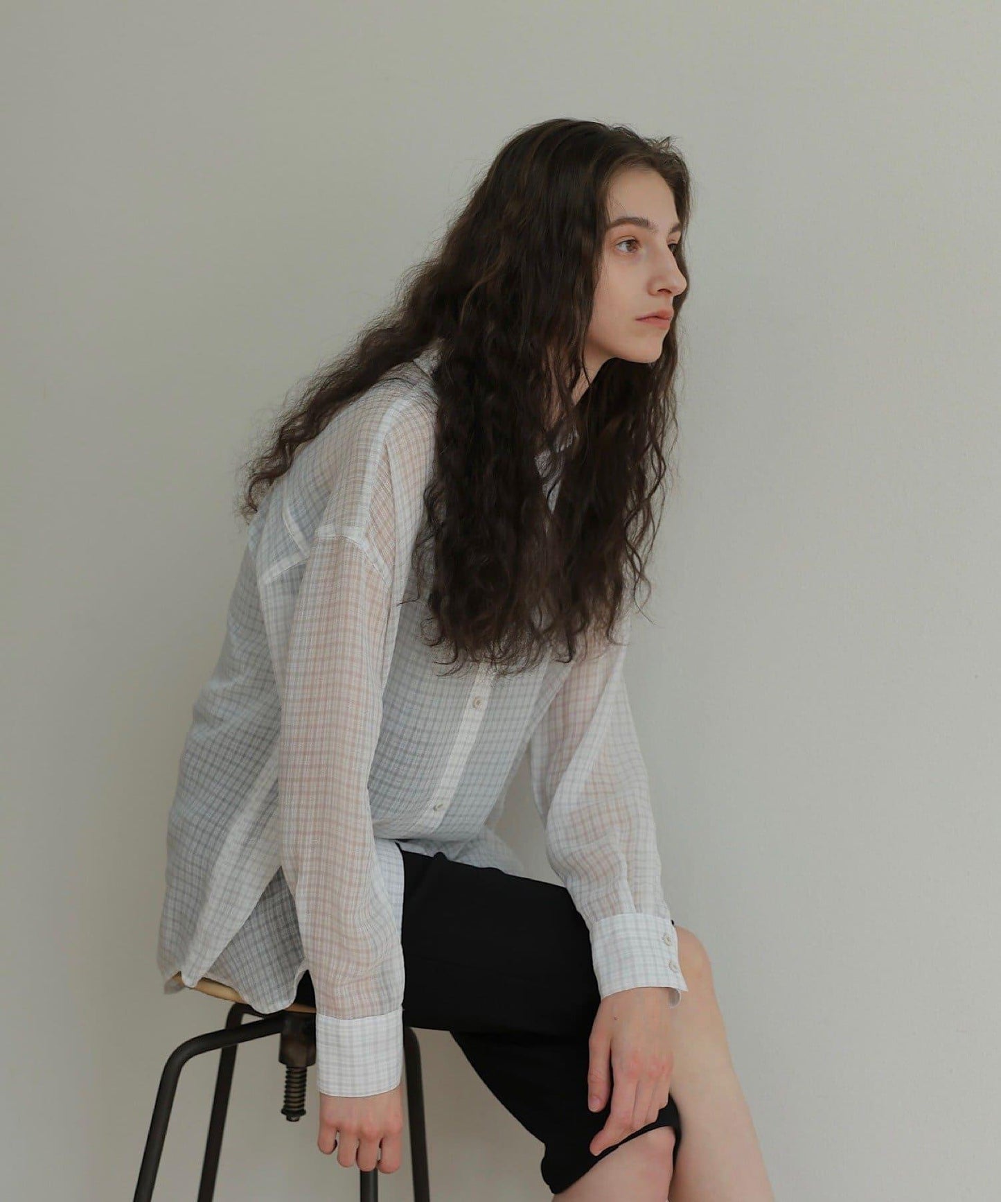 CINAMOD CHECK SHEER SHIRT 襯衫