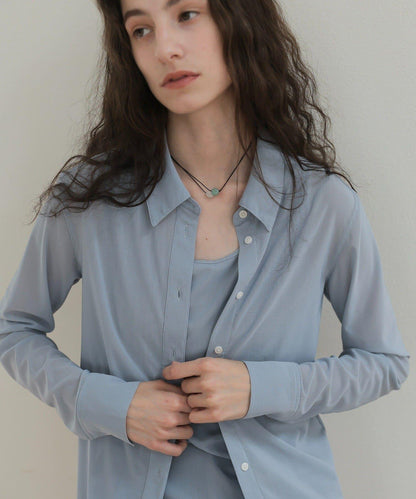 薄紗透視設計 TULLE SHEER SHIRT 襯衫