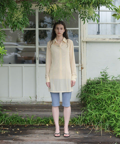 薄紗透視設計 TULLE SHEER SHIRT 襯衫