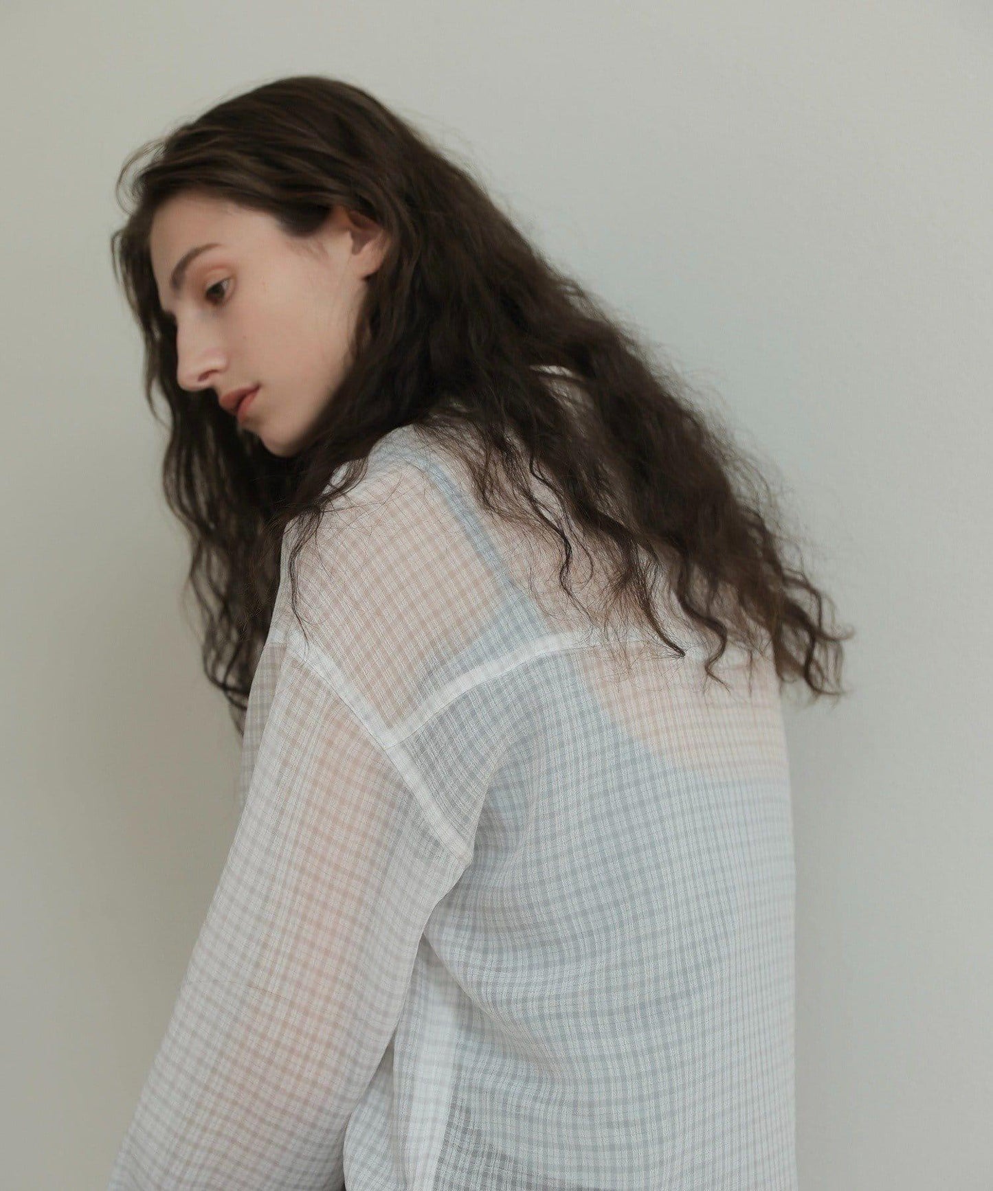 CINAMOD CHECK SHEER SHIRT 襯衫