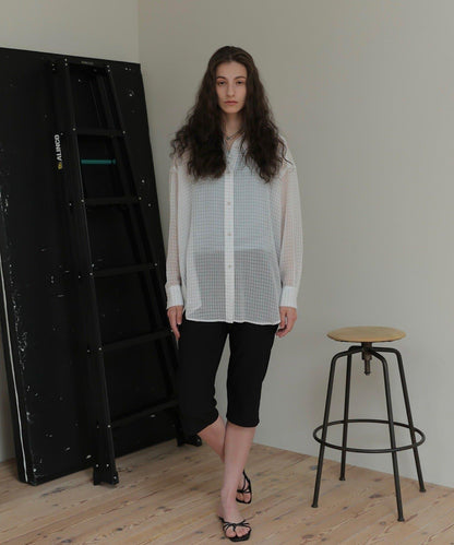 CINAMOD CHECK SHEER SHIRT 襯衫