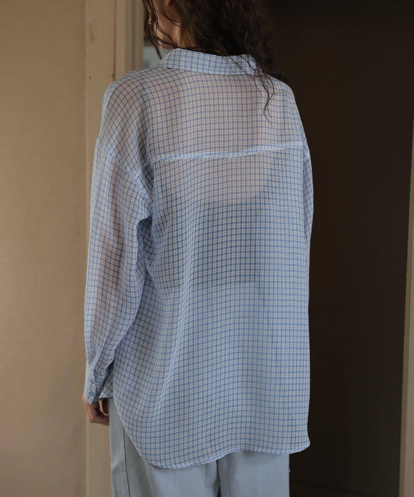 CINAMOD CHECK SHEER SHIRT 襯衫