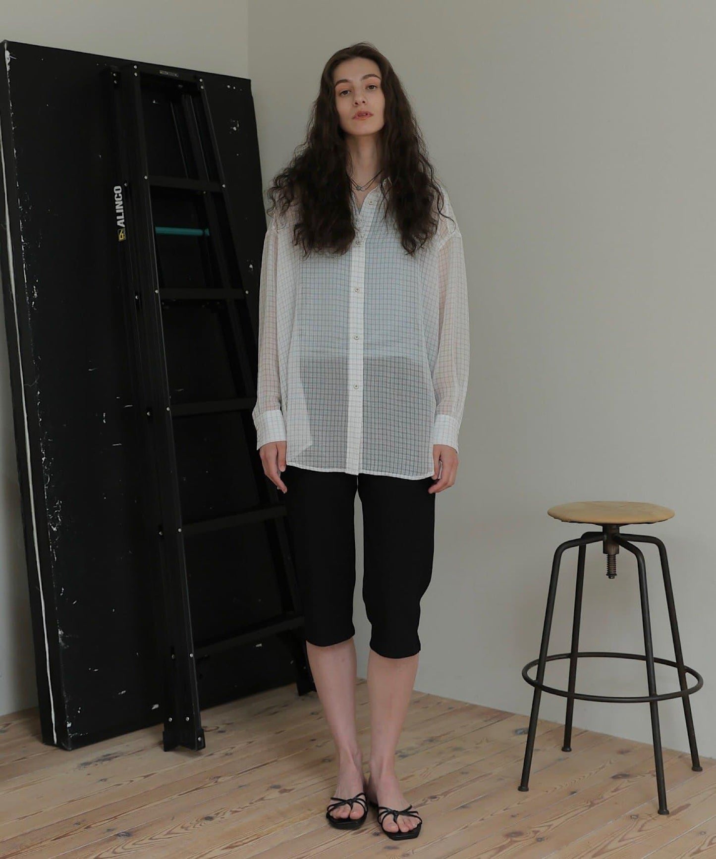 CINAMOD CHECK SHEER SHIRT 襯衫