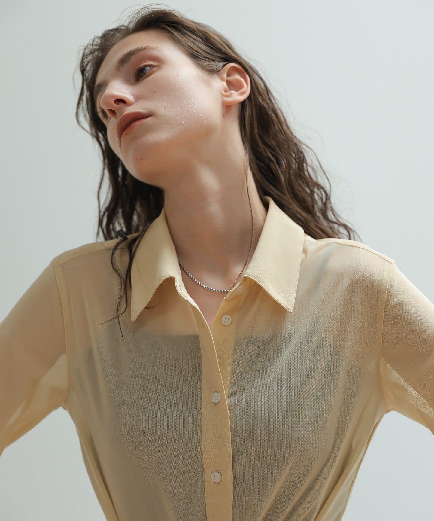 薄紗透視設計 TULLE SHEER SHIRT 襯衫
