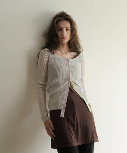 CINAMOD RIB KNIT 羅紋針織開衫