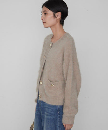 FUR 羊絨仿貂質感 開衫