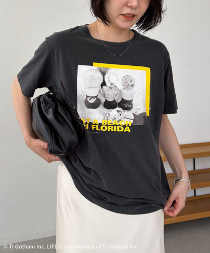 FLORIDA PHOTO 英文印花短袖T恤
