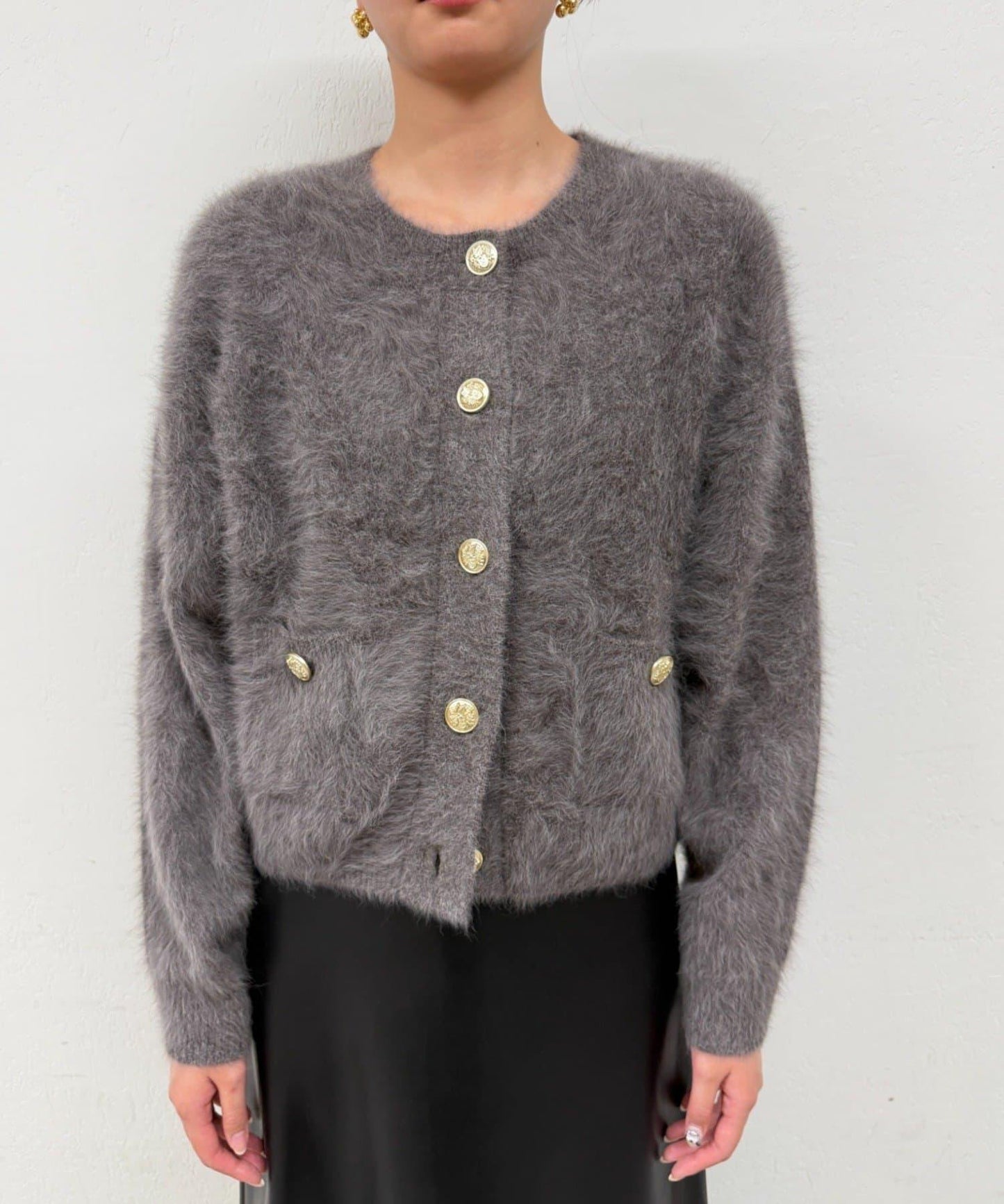 FUR 羊絨仿貂質感 開衫