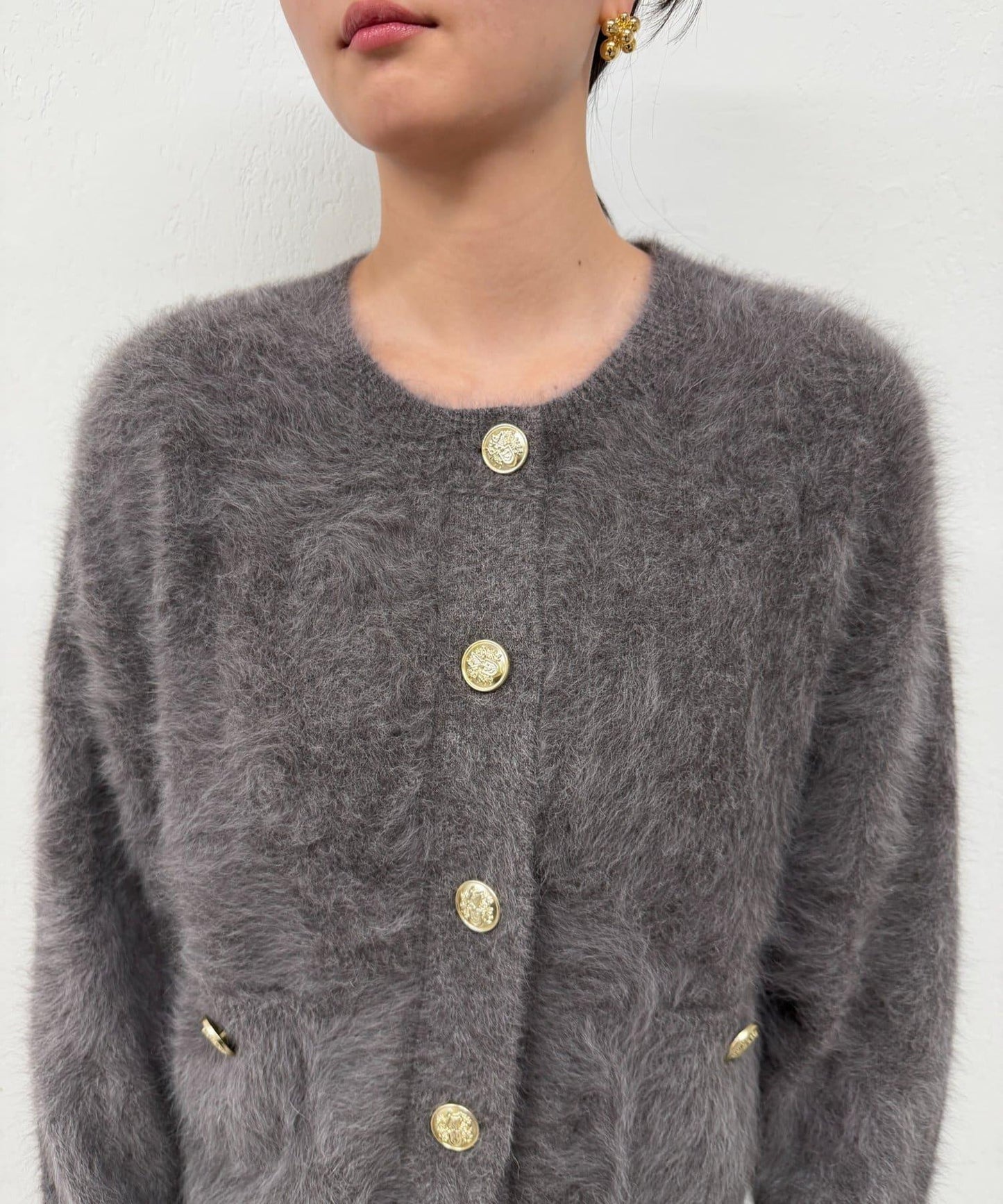 FUR 羊絨仿貂質感 開衫
