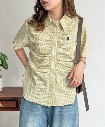 U.S. POLO ASSN. 褶皺設計短袖襯衫