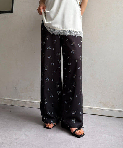 花卉印花 寬鬆 休閒褲