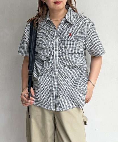 U.S. POLO ASSN. 褶皺設計短袖襯衫
