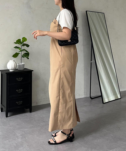 背心拼接連衣裙