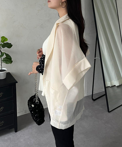 方領 荷葉擺 羅紋針織 背心