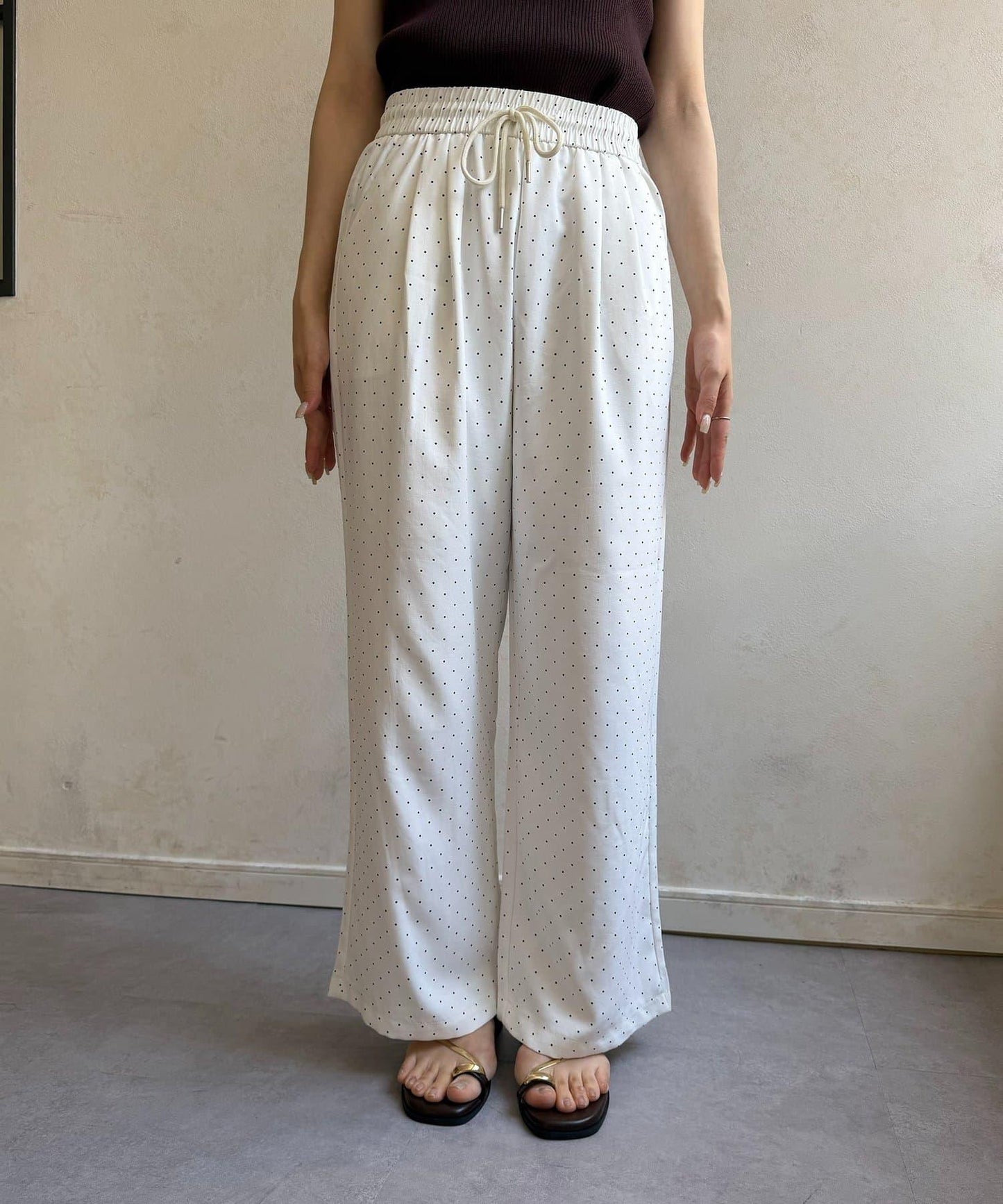 波點寬鬆休閒褲