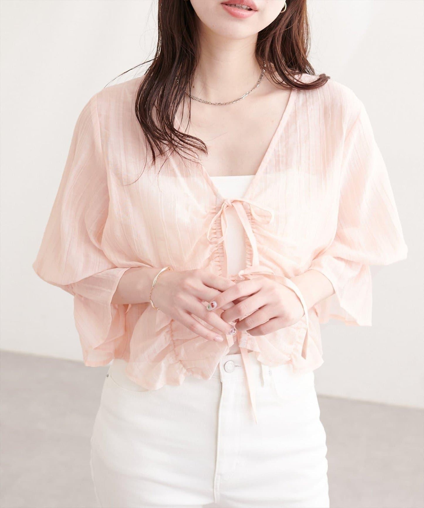 natural couture 褶皺蝴蝶結襯衫