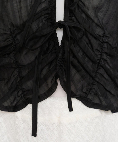 natural couture 褶皺蝴蝶結襯衫