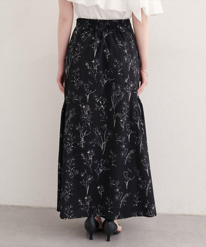 natural couture 花卉美人魚褶皺半身裙