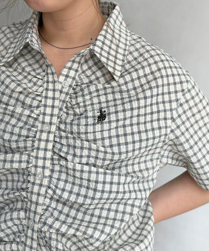 U.S. POLO ASSN. 褶皺設計短袖襯衫