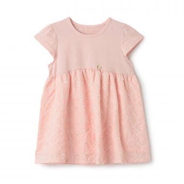 蝴蝶結刺繡拼接上衣