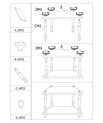 《WEB限定商品》ミニ2段シェルフ/ブラックアンティーク