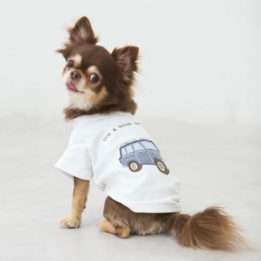 【リンク】【DOG】乗り物アップリケTシャツ