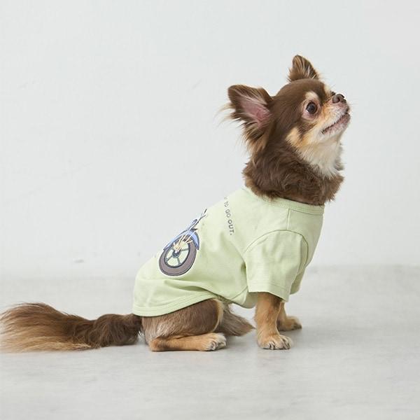 【リンク】【DOG】乗り物アップリケTシャツ
