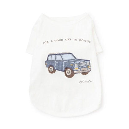 【リンク】【DOG】乗り物アップリケTシャツ