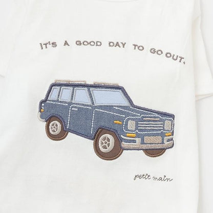 【リンク】【DOG】乗り物アップリケTシャツ