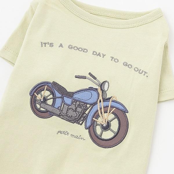【リンク】【DOG】乗り物アップリケTシャツ