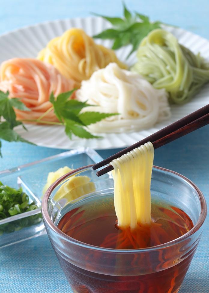 野菜手延べそうめん4種 ギフトセット(8本・16食分入り)