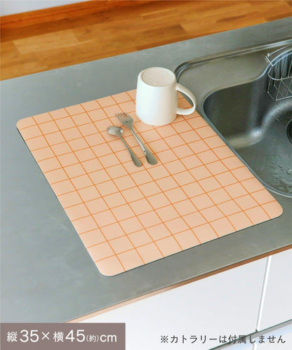 珪藻土軟質瀝水墊 35×45cm/Colorful Sink Days
