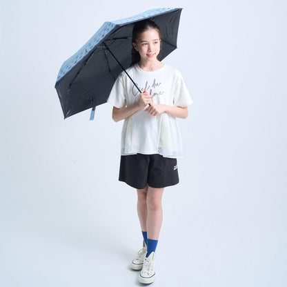【晴雨兼用】【UV】リボンドットPARIS柄折りたたみ傘