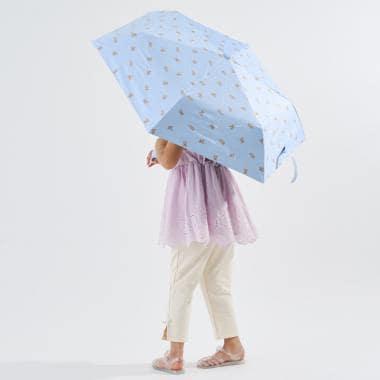 【UVカット99%以上】【軽量】【晴雨兼用】ひっかけられる持ち手の折りたたみ傘【子供服】【キッズ】【女の子】