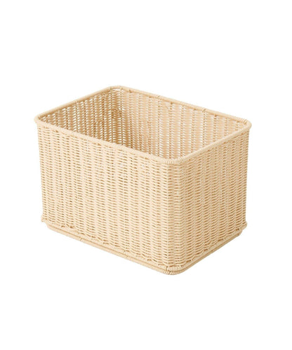 《洗える!/WEB限定再入荷》PPラタンスタッキングバスケット:L
