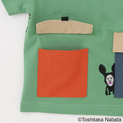 【こびとづかん】ポケット半袖Tシャツ【接触冷感・吸水速乾】