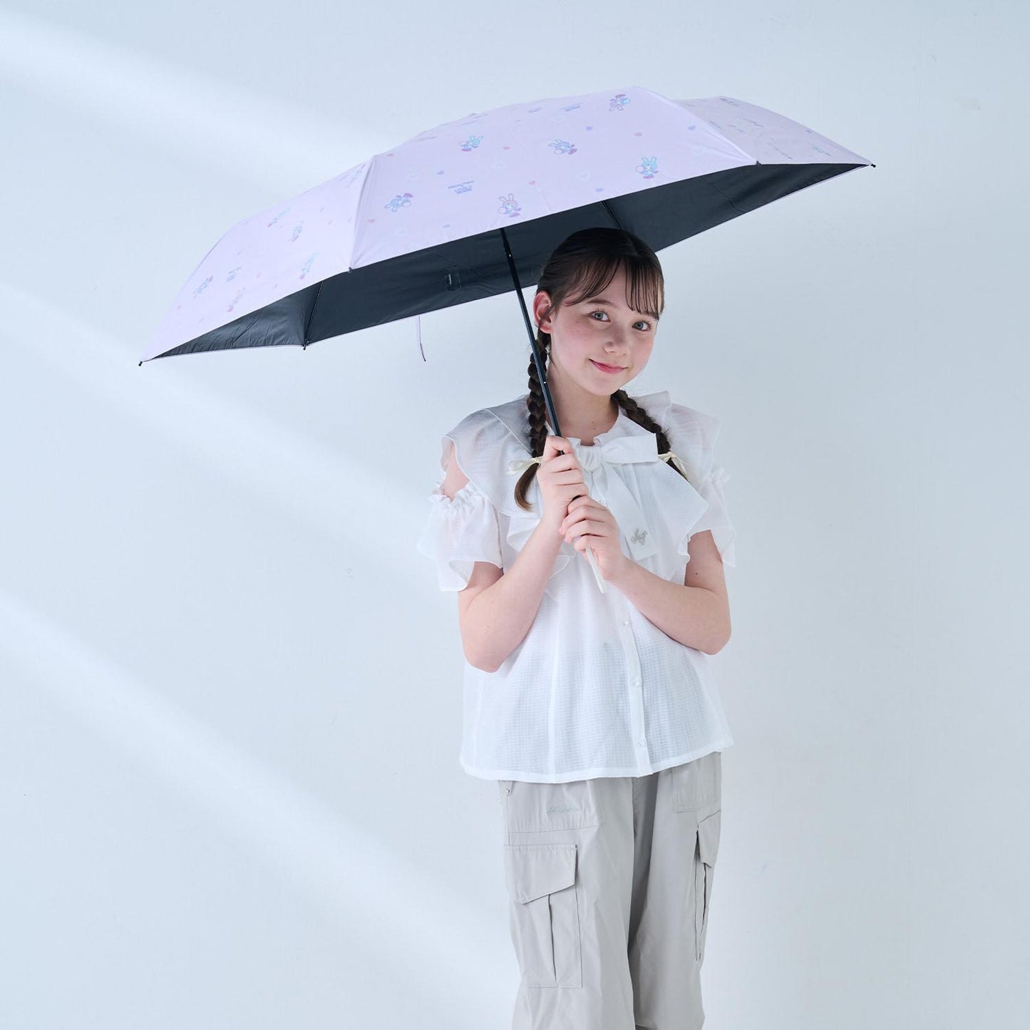 【UV100%】【遮光】【遮熱】【晴雨兼用】ベリエちゃん柄折りたたみ傘